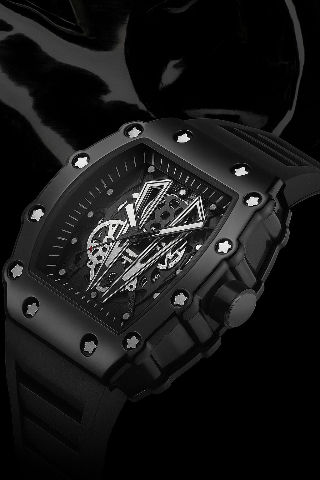 Reloj Luxury Black Metalizado