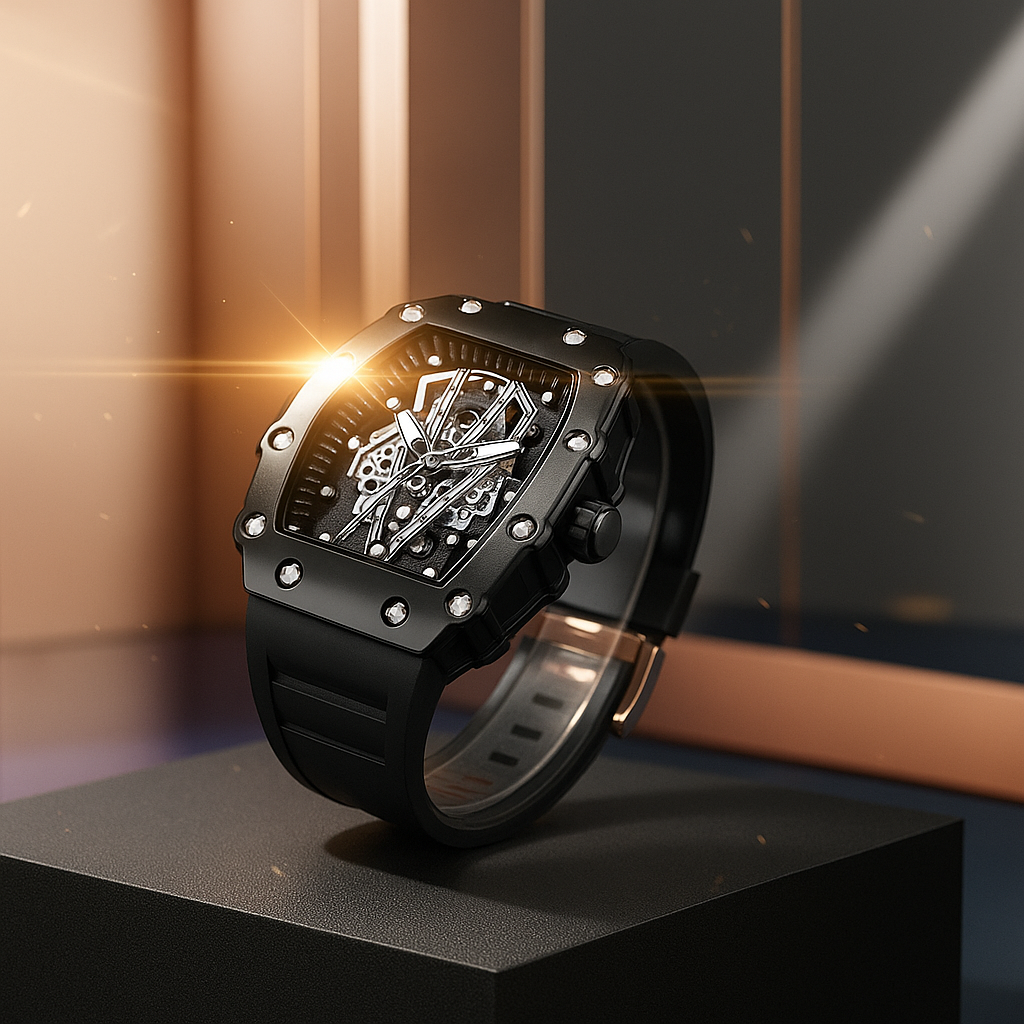 Reloj Luxury Black Metalizado