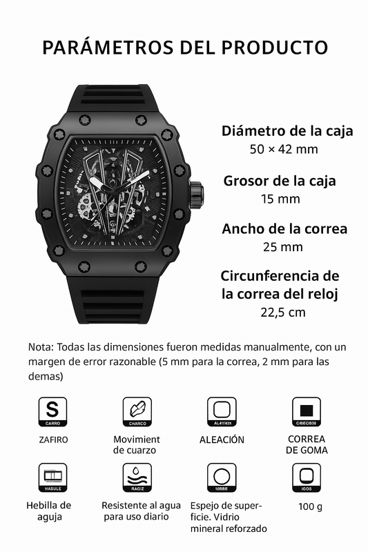 Reloj Luxury Black